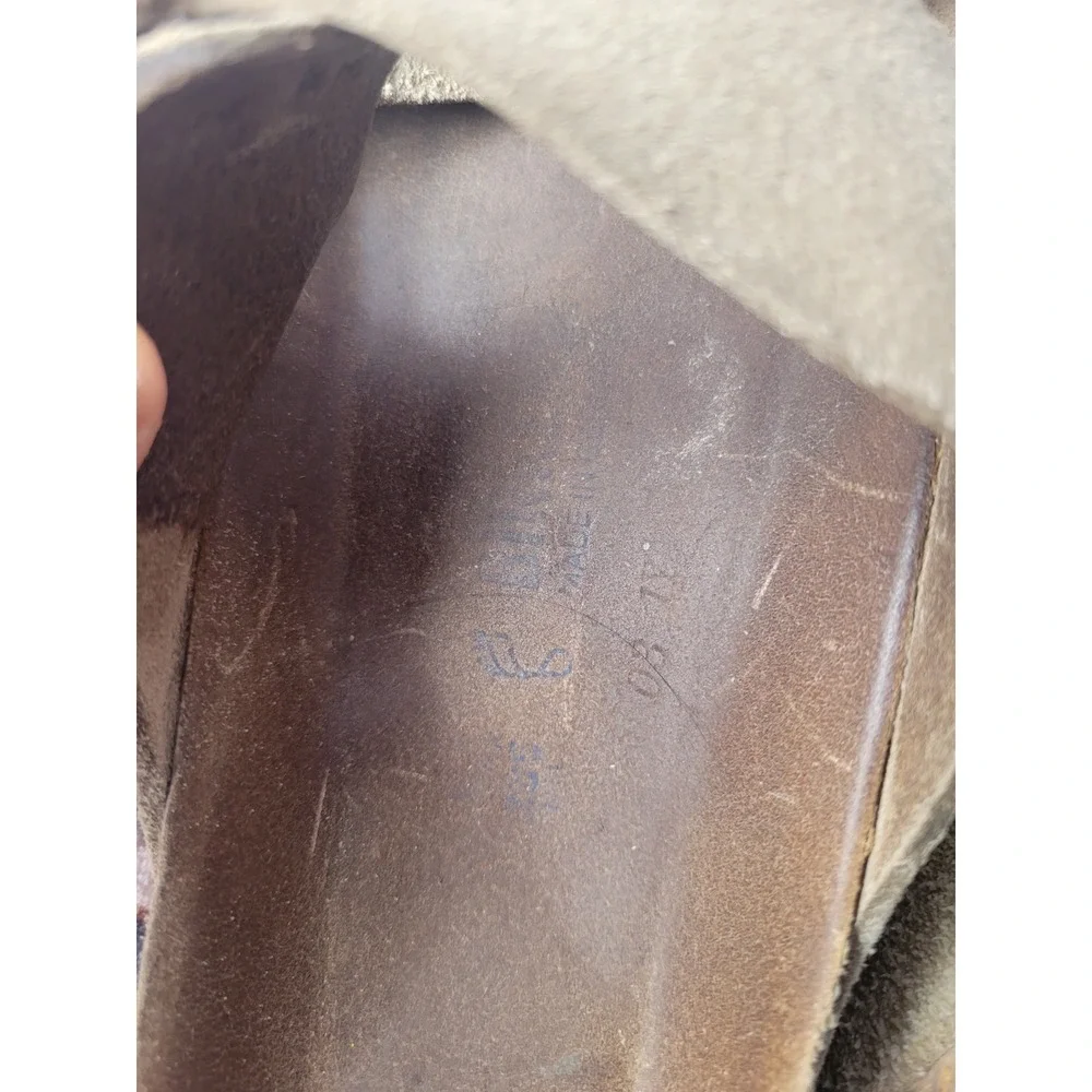 Birkenstock Arizona Suede Two Strap Buckle Sandals Taupe Brown Mens 44